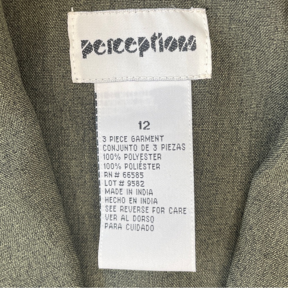 Vintage Perceptions Pinstriped Open Front Suit Ja… - image 5